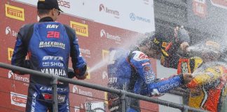 BSB: Skinner Wins, Rogers Celebrates First-Ever Podium in BSB Debut Bradley Ray on the left, Rory Skinner in the middle, and Fraser Rogers on the right. Photo courtesy BSB.