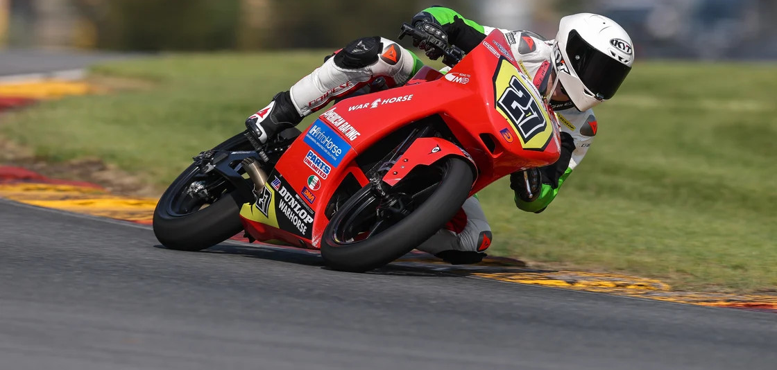 Alessandro Di Mario leads the debut Parts Unlimited Talent Cup By Motul championship point standings as the series heads to Mid-Ohio Sports Car Course to race as part of AMA Vintage Motorcycle Days. Photo by Brian J. Nelson