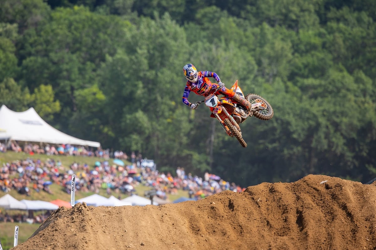 In his second race back, defending champion Chase Sexton finished on the overall podium for the first time this summer. Photo Credit: MX Sports Pro Racing, Inc.