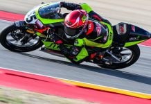 Mikey Lou Sanchez this morning during the FP1 at MotorLand Aragón. Photo by Danny Vela / Life Be Lucky Photography.