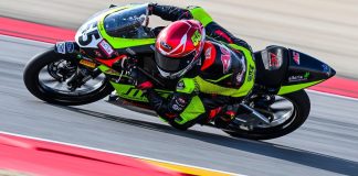Mikey Lou Sanchez this morning during the FP1 at MotorLand Aragón. Photo by Danny Vela / Life Be Lucky Photography.