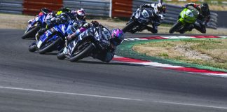 Julian Correa (44) during ESBK race 1 at Navara Race Circuit, Spain. Photo by Dast Media.