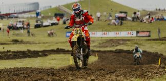 Vintage motocross racer at 2025 Permco AMA Vintage Motorcycle Days presented by Turn 14 Distribution. Photo credit: Mariah Lacy.