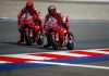 Marc Marquez (93) and Francesco Bagnaia (73) during the MotoGP Race in Austria. Photo courtesy Ducati Lenovo Team.