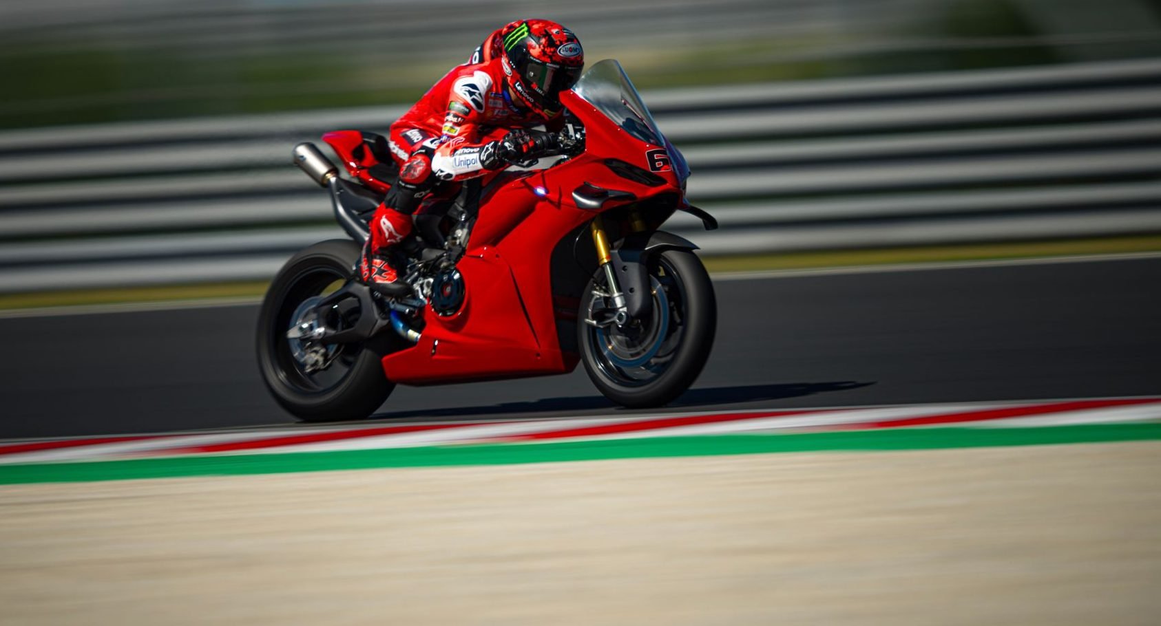 Francesco Bagnaia on track at Balaton Park. Photo courtesy Ducati Lenovo Team.