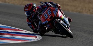 Angel Piqueras (36) during the last round in Czech Republic. Photo courtesy MT Helmet Team.