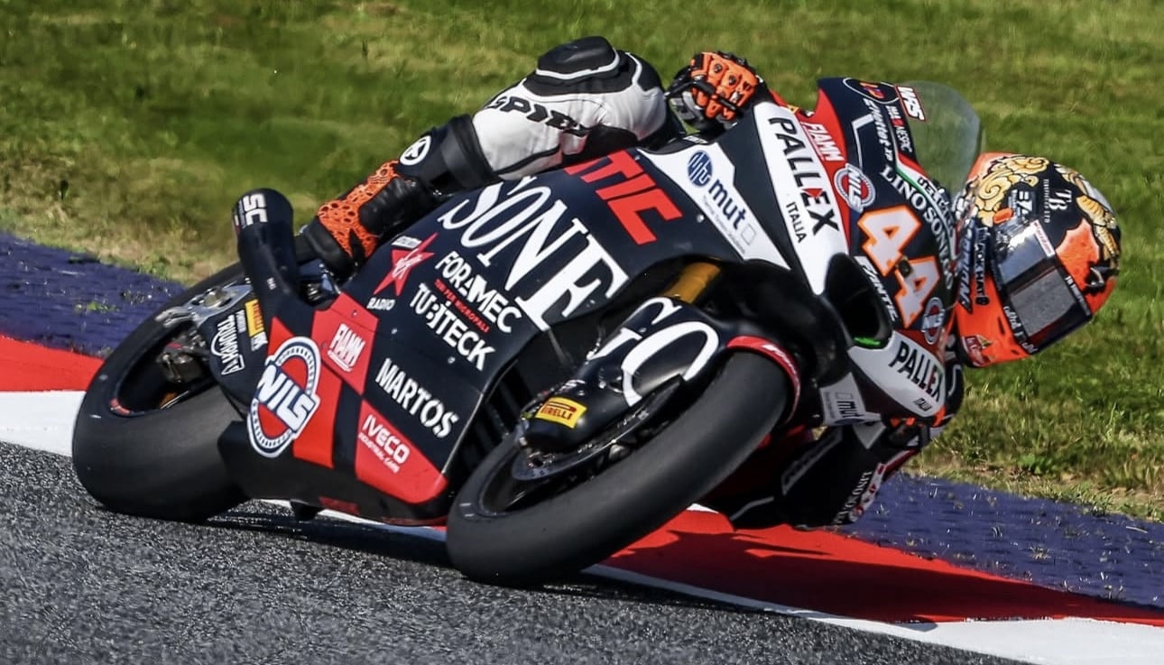 Aron Canet was fastest this morning in FP2 in Austria. Photo courtesy Fantic Team.