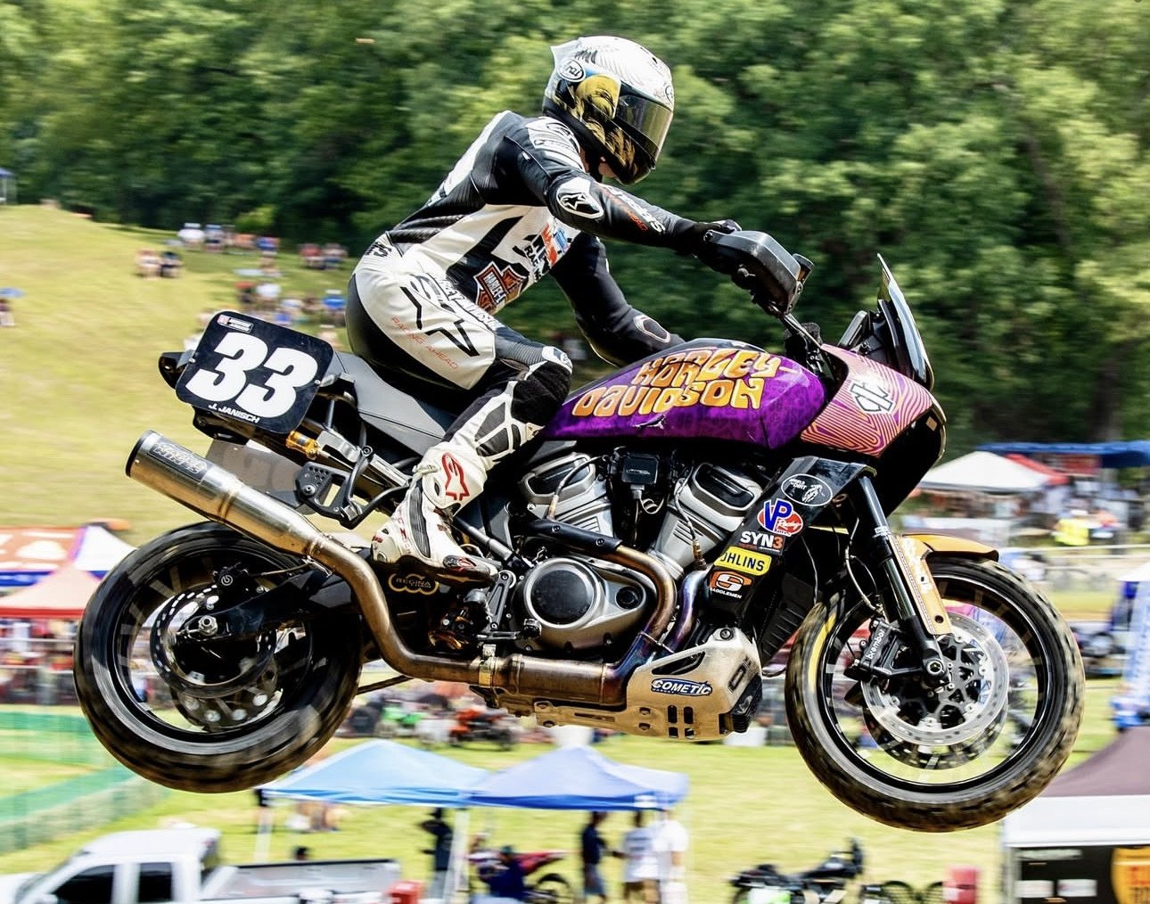 Harley-Davidson rider Jesse Janisch won in AFT Action at Peoria TT