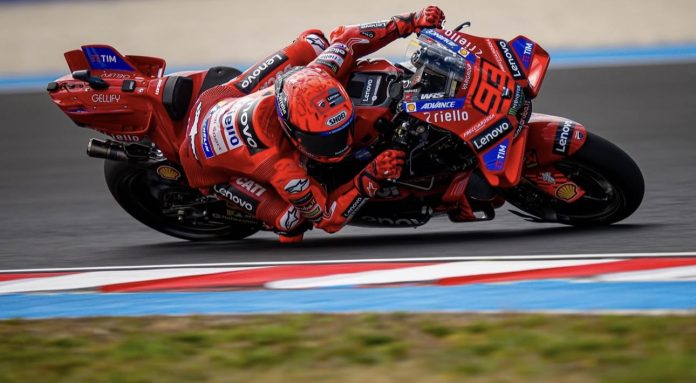 Marc Marquez (93) at Balaton Park. Photo courtesy Ducati Corse Team