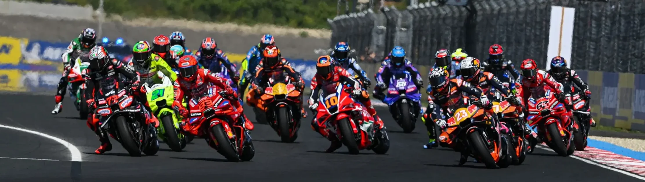 MotoGP race start at Balaton Park, in Hungary. Photo courtesy Dorna.