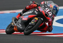 Guido Pini was fastest this morning at Balaton Park. Photo courtesy Dorna.