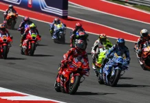 2025 MotoGP race start at Austin, in Texas. Photo courtesy Dorna.