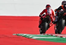 Marc Marquez and Pedro Acosta during the practice session in Austria. Photo courtesy Dorna.
