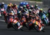 Moto3 race start at Balaton Park, in Hungary. Photo courtesy Dorna.