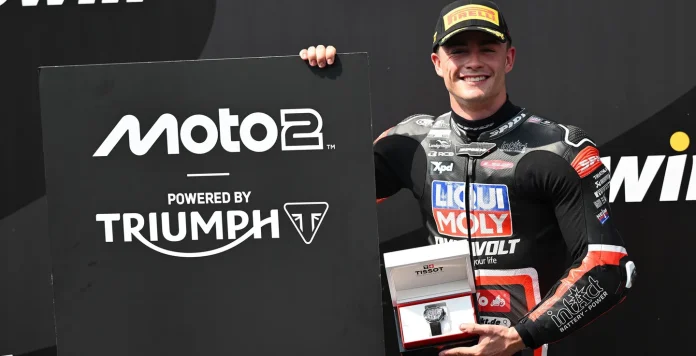 Manuel Gonzalez in parc fermé after claiming pole position in Austria. Photo courtesy Dorna.