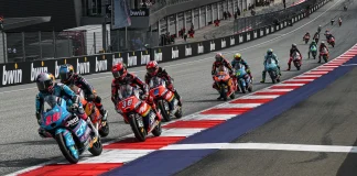 Moto3 race in Austria. Photo courtesy Dorna.