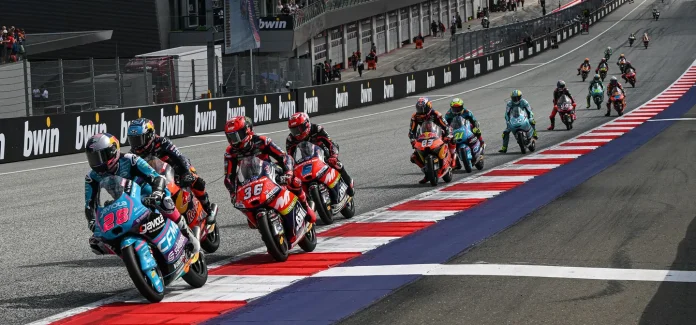 Moto3 race in Austria. Photo courtesy Dorna.