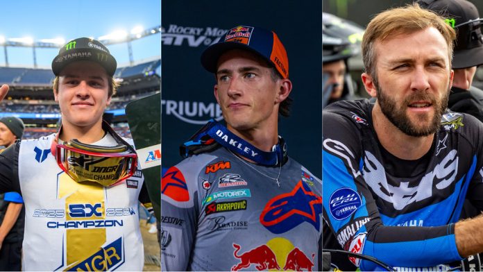 Haiden Deegan, Chase Sexton and Eli Tomac Will represent the US at the 2025 Motocross of Nations. Photo by Jeff Kardas.