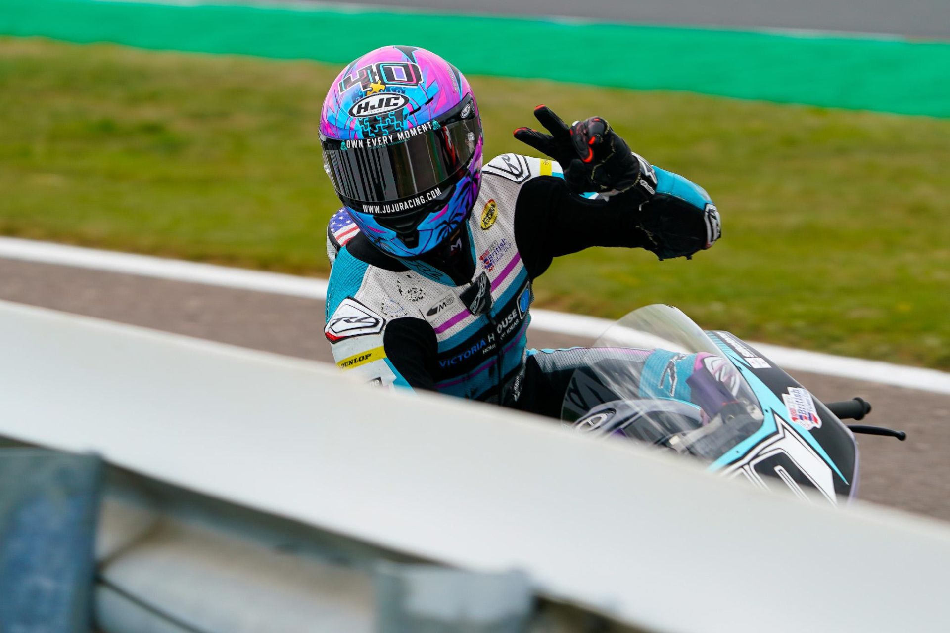 Julian Correa at Thruxton. Photo by Cami Pix.