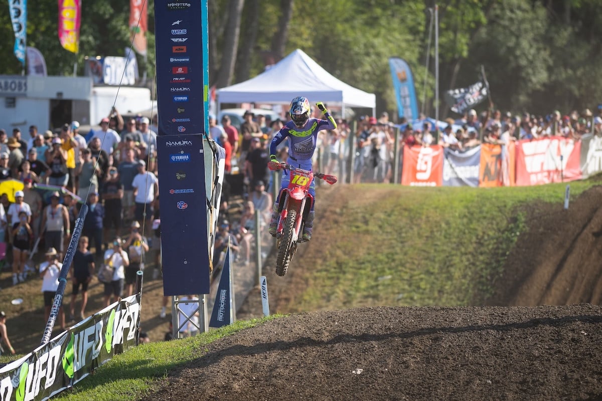 Jett Lawrence clinched his second 450 Class title after a 1-1 performance at Unadilla.Photo Credit: MX Sports Pro Racing, Inc.