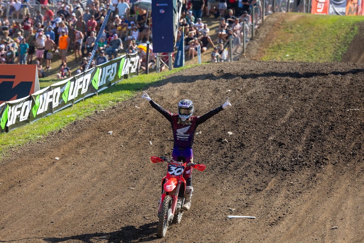 Jo Shimoda staved off championship elimination with his third win of the season. Photo Credit: MX Sports Pro Racing, Inc.