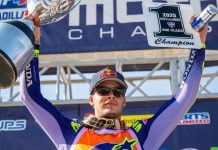 Australian Jett Lawrence on the podium at New Berlin. Photo Credit: MX Sports Pro Racing, Inc.