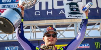 Australian Jett Lawrence on the podium at New Berlin. Photo Credit: MX Sports Pro Racing, Inc.