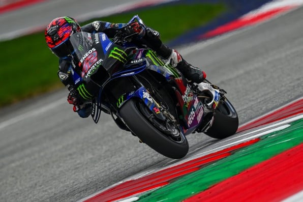 Alex Rins during the MotoGP Race at Spielberg. Photo courtesy Monster Energy Yamaha