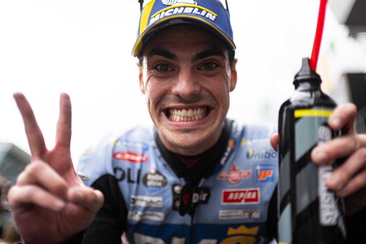 Fermin Aldeguer after his podium in Austria. Photo courtesy BK8 Gresini Team.