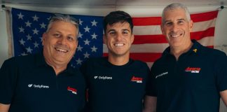 From left to right, Eitan Butbul, Marcos Ramirez and Avner Kass (American Racing Team Co-Owner). Photo courtesy American Racing Team.