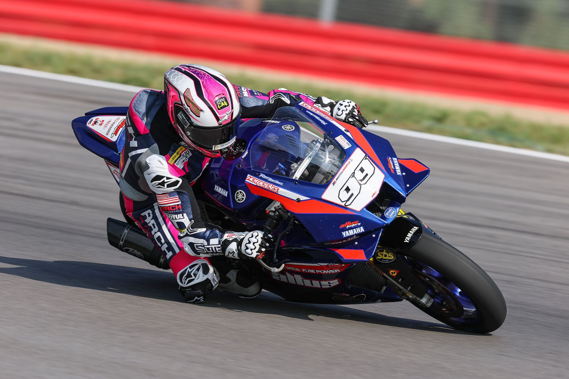 Jeremy McWilliams (99). Photo courtesy Altus Motorsports.