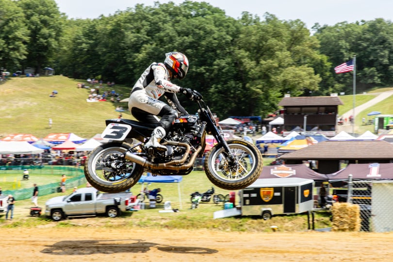 Harley-Davidson rider Briar Bauman won in AFT Action at Peoria TT