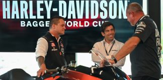 From left to right, Jeff Schuessler, Carlos Ezpeleta and Kolja Rebstock. Photo courtesy Dorna.