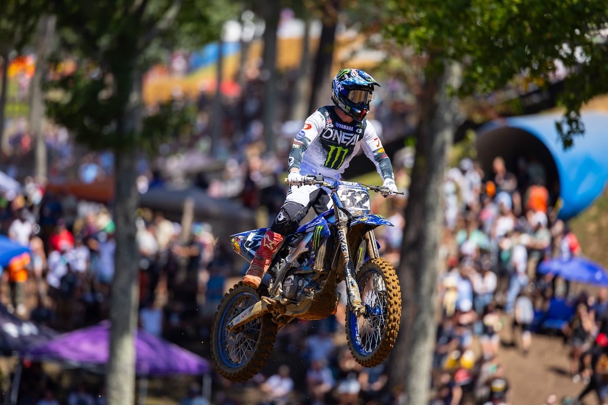 Justin Cooper solidified his top seed for the SMX Playoffs with a podium result.Photo Credit: MX Sports Pro Racing, Inc.