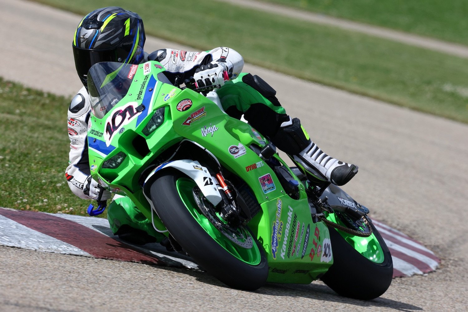 The winningest rider in CSBK history, Jordan Szoke (101), still has a mathematical chance at the 2025 title. Expect the Kawasaki rider to be battling at the front for race victories at a venue he has won at many times. Photo by Rob O’Brien / courtesy CSBK.