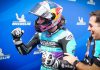 Maximo Quiles in parc fermé after taking pole position in Hungary. Photo courtesy Dorna.
