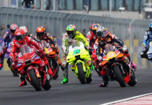 MotoGP Race start at Balaton Park in Hungary. Photo courtesy Dorna.