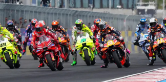 MotoGP Race start at Balaton Park in Hungary. Photo courtesy Dorna.