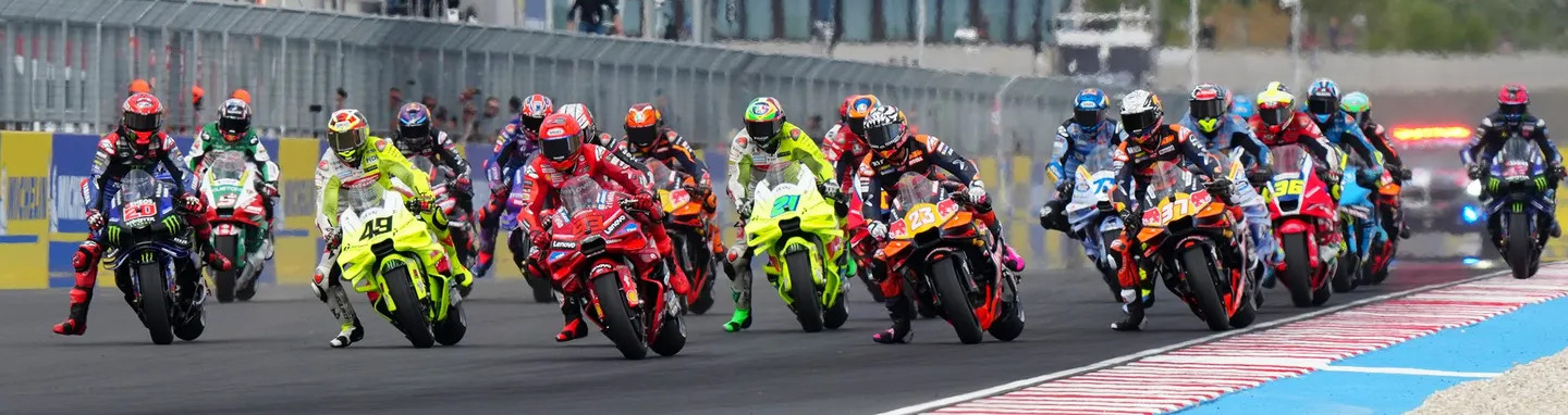 MotoGP Race start at Balaton Park in Hungary. Photo courtesy Dorna.