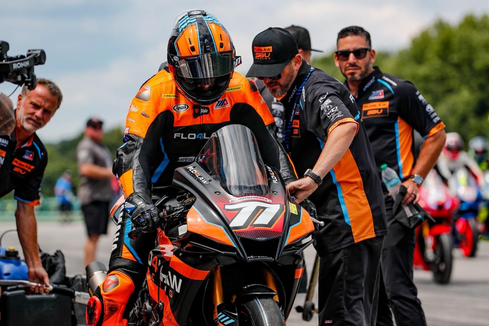 Bobby Davies in the pitlane at VIR. Photo courtesy Flo4Law SBU Team.