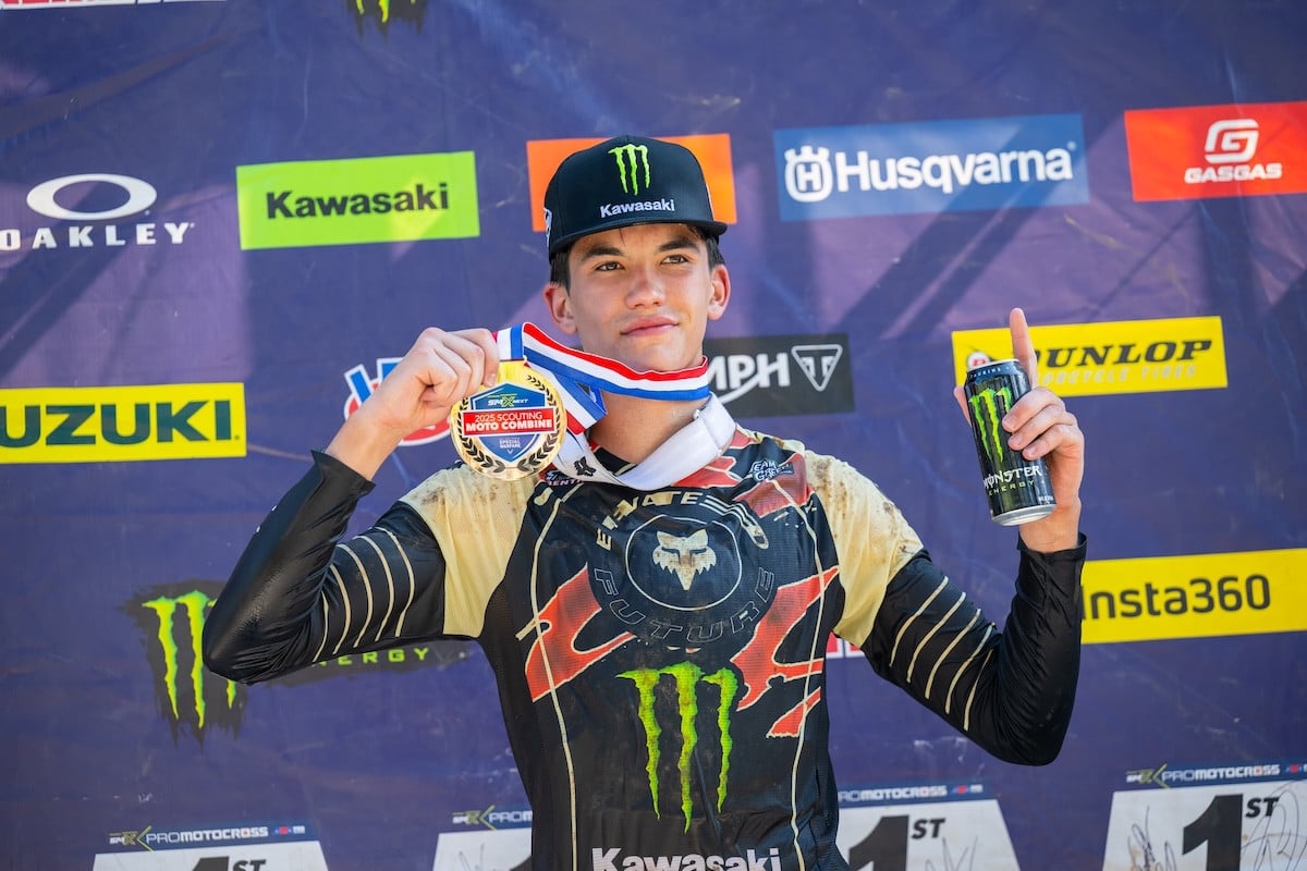 Monster Energy Kawasaki Team Green's Enzo Temmerman, the new Nicky Hayden AMA Motocross Horizon Award recipient, took the Ironman Combine win.Photo Courtesy MX Sports Pro Racing, Inc.