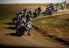 Dan Bromley (62) leads the AFT AdventureTrackers class Tuesday night at the Jackpine Gypsies MC in Sturgis during Round 11 Photo by Scott Hunter / courtesy American Flat Track