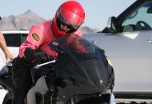 Belen Wagner at Bonneville Motorcycle Speed Trials © Jean Turner