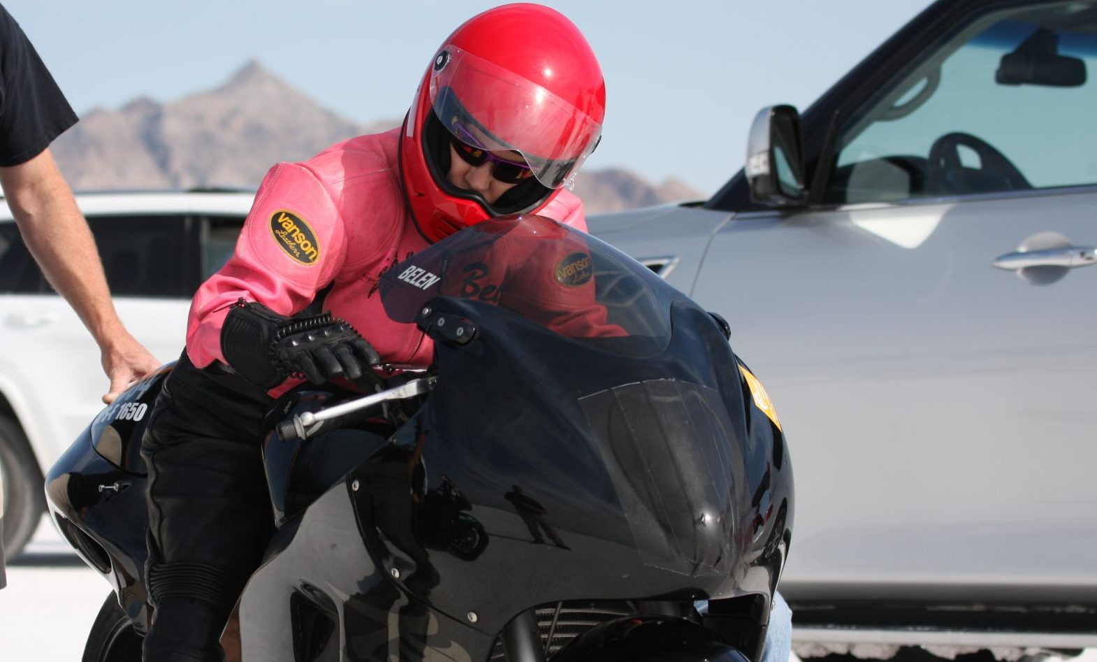Belen Wagner at Bonneville Motorcycle Speed Trials © Jean Turner