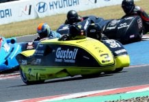 Markus Schlosser and Luca Schmidt (3) and Sam and Thomas Christie (34) at 2025 FIM Sidecar World Championship - Most (CZE) © Mark Walters