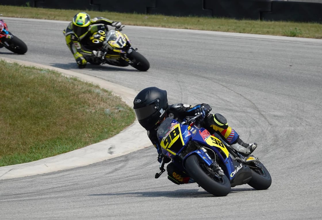 Zaal Farhand scored victory in the first GP110 race on Saturday. One week ago, Farhand won an Ohvale Supercup event in China. Photo by Larry Lawrence