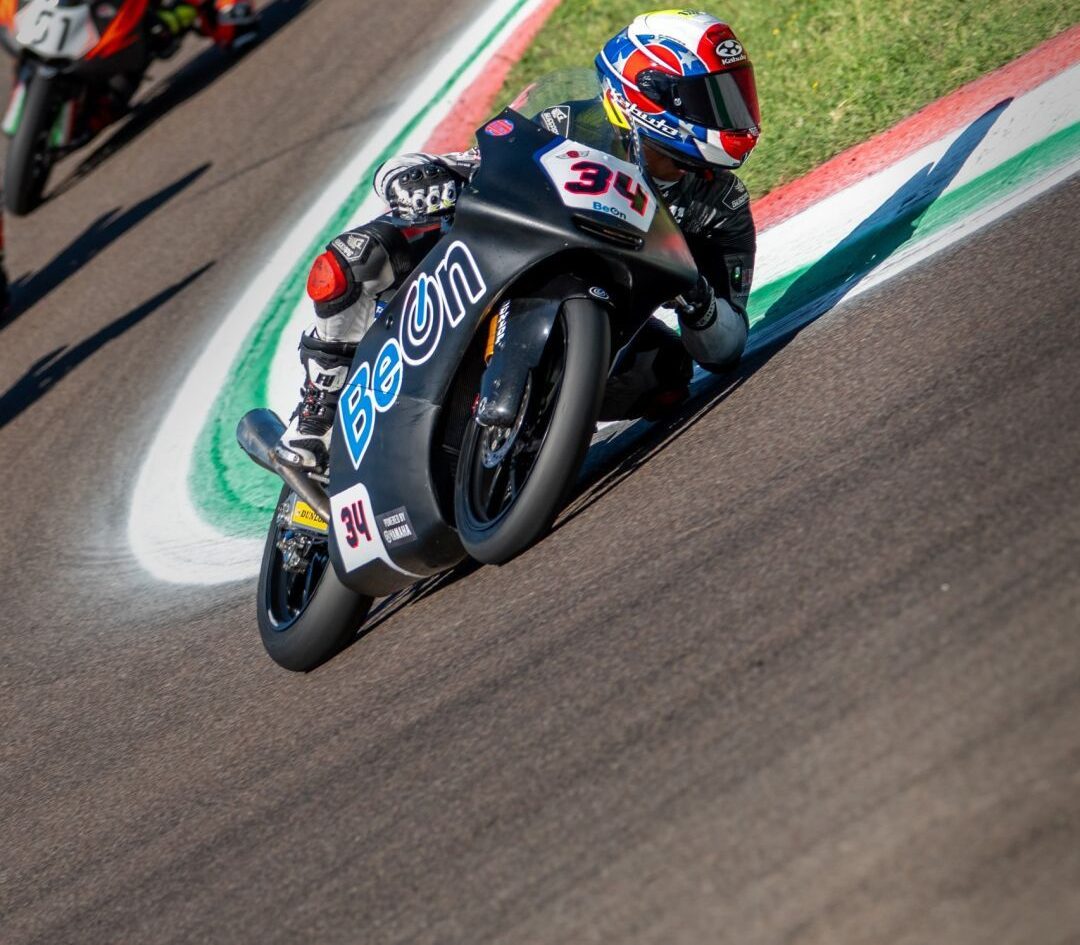American rider Kristian Daniel Jr. (34) in action on his Beon Automotive at Imola. Photo credit Lluis Artigas
