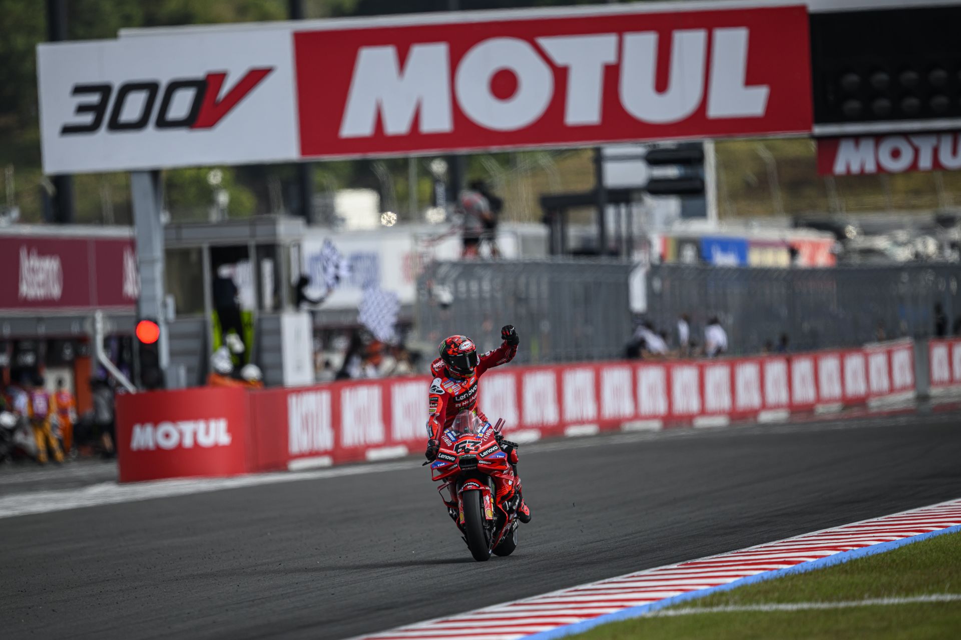 Francesco Bagnaia (63) after his win in Sprint Race at Motegi. Photo credit Kohei Hirota.