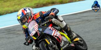 Kensei Matsudaire (74) at Belle Foret Moto Arena in South Korea. Photo courtesy FIM MOTOGP.