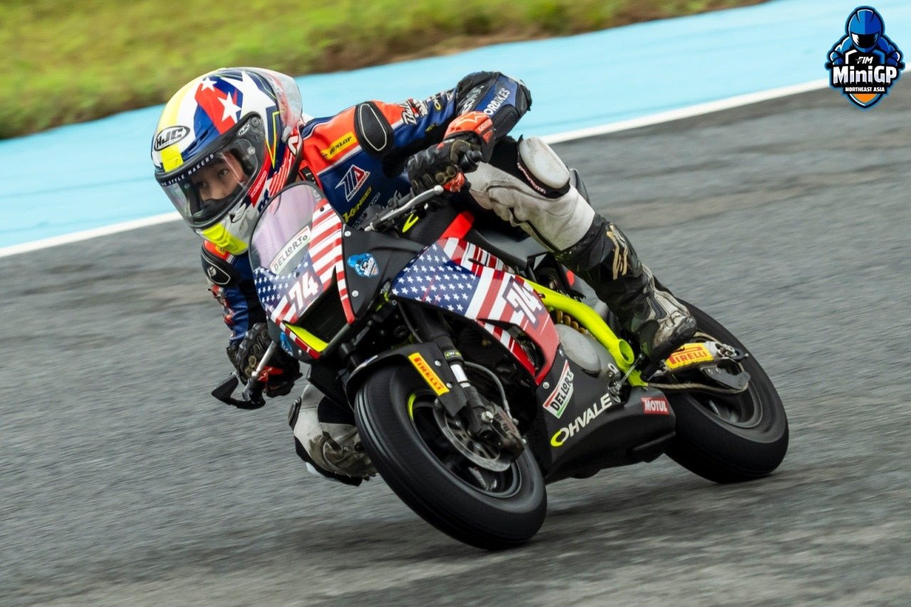 Kensei Matsudaire (74) at Belle Foret Moto Arena in South Korea. Photo courtesy FIM MOTOGP.